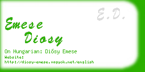 emese diosy business card