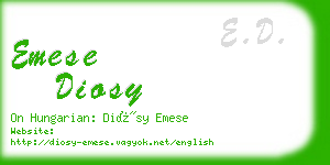 emese diosy business card